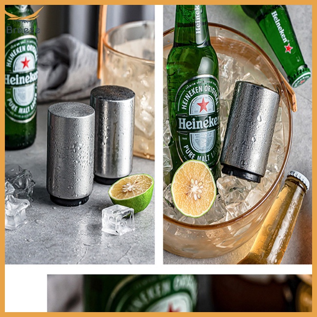 Dụng Cụ Mở Nắp Chai Từ Tính Tự Động Bằng Thép Không Gỉ Tiện Lợi