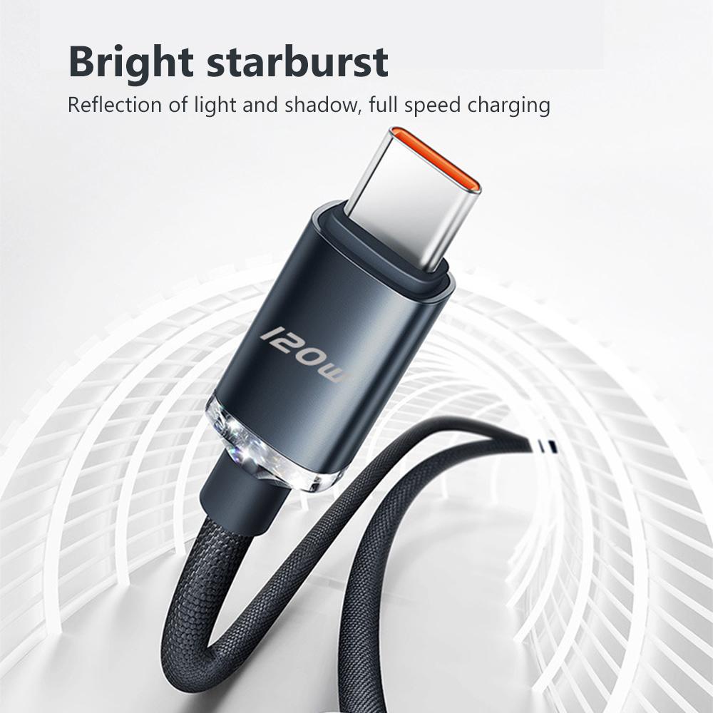 Dây Cáp Sạc Nhanh 120W USB Type C 6A PD Dành Cho Huawei Xiaomi