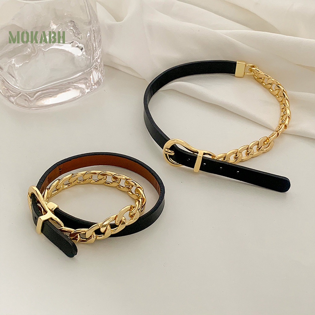 Vòng Cổ Choker Giả Da Có Khóa Điều Chỉnh Được Phong Cách Hip Hop Thời Trang Cho Nữ