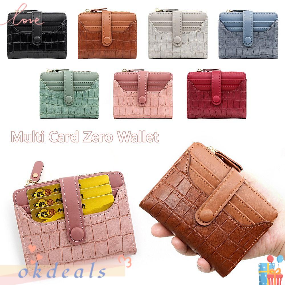 Ví Da PU Chất Lượng Cao Đựng Tiền Xu Dạng Gập Có Khóa Kéo Cho Nữ