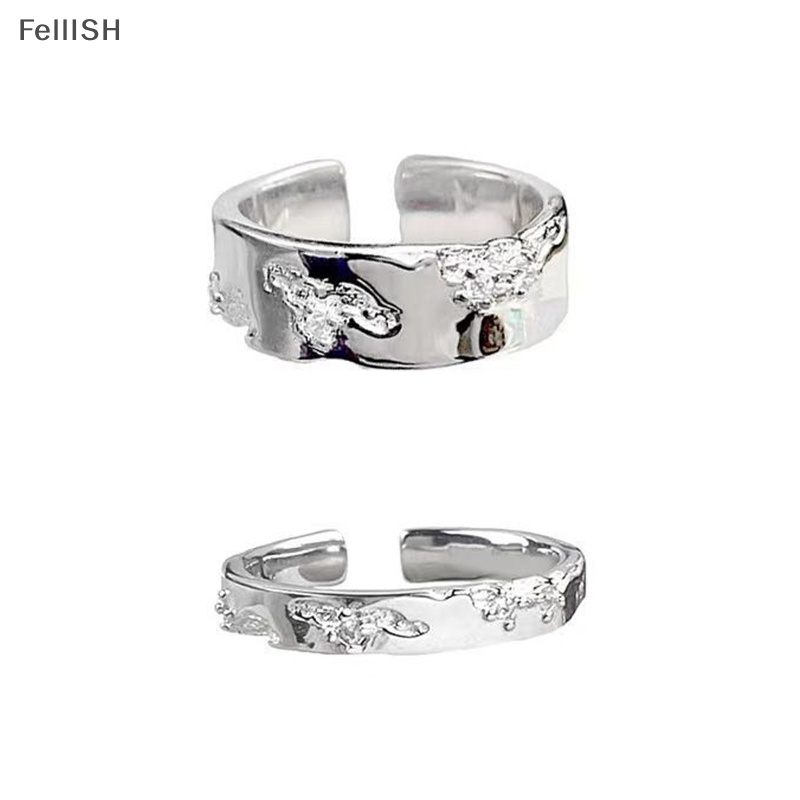 Bộ 2 Nhẫn Đeo Tay Màu Bạc Phong Cách Cổ Điển Thời Trang Cho Nam Và Nữ 439br