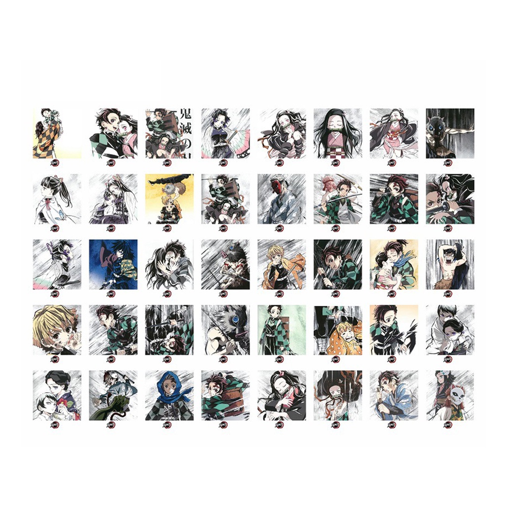 Bộ Sưu Tập Bưu Thiếp Hình Nhân Vật Hoạt Hình Demon Slayer Bằng Giấy