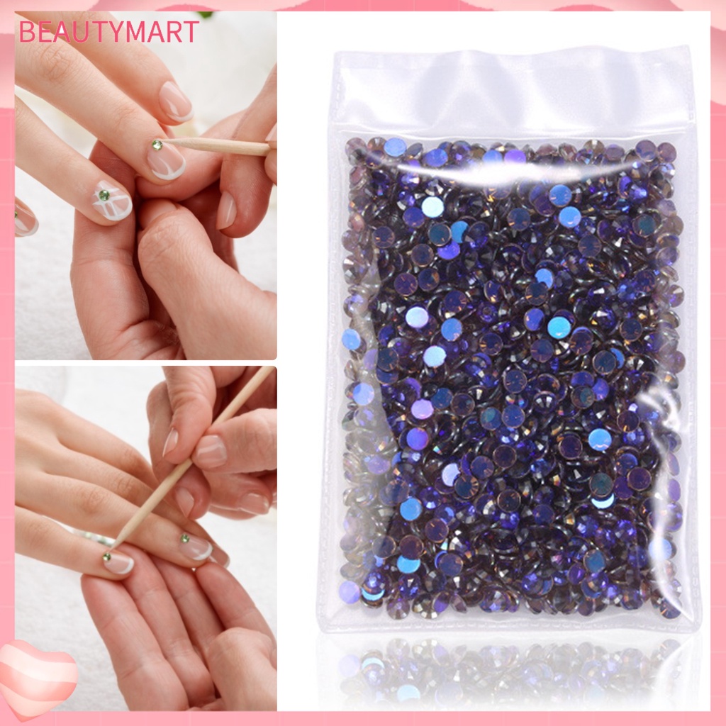 1 Túi Đá Pha Lê Ba Chiều Màu Tím Trong Suốt Lấp Lánh Trang Trí Móng Nghệ Thuật DIY