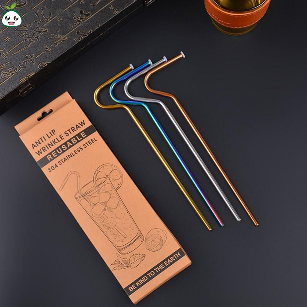 PINEVN Bộ 3 / 6 Ống Hút Bằng Thép Không Gỉ Chống Nhăn Tiện Dụng