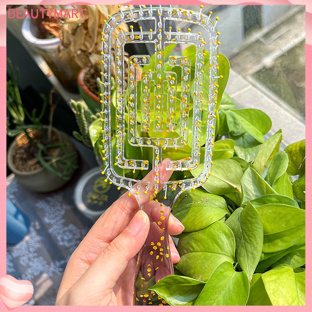 Lược Chải Tóc Tạo Kiểu Chống Tĩnh Điện Thiết Kế Dạng Cong Bằng Nhựa