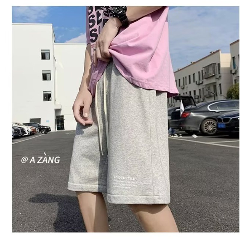 Quần Short Bóng Rổ Dáng Rộng In Chữ Thời Trang Mùa Hè Hàn Quốc 2023