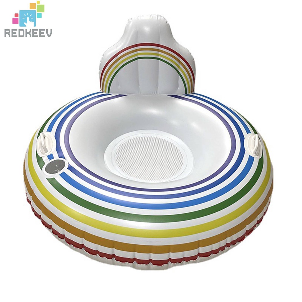 Ghế Phao Bơi Bơm Hơi Bằng PVC Có Lỗ Tiện Dụng Cho Người Lớn