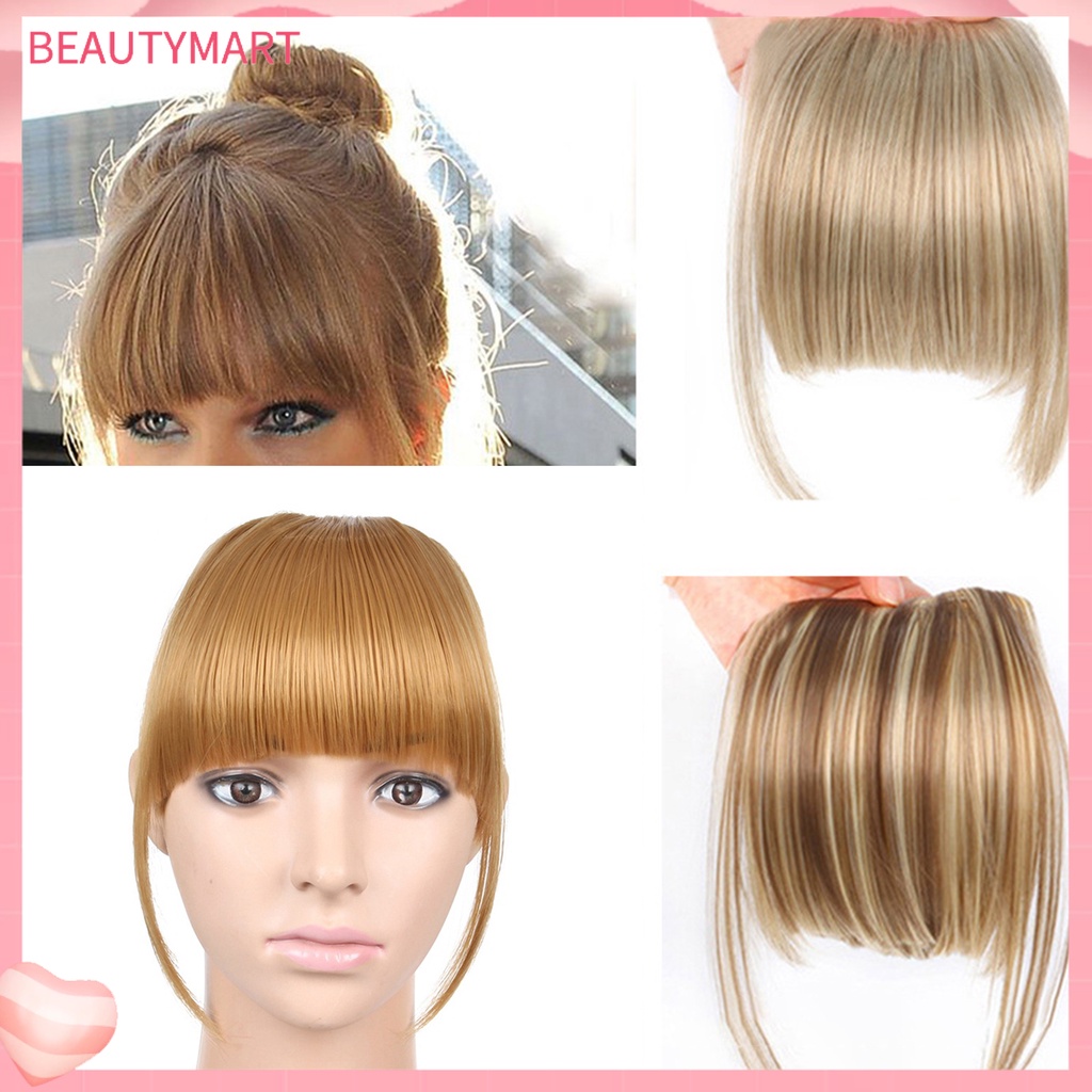 [beautymart] Mái Giả Lông Mềm Mịn Không Phai Màu Chống Rơi Thanh Lịch Liền Mạch Phía Trước Cho Nữ