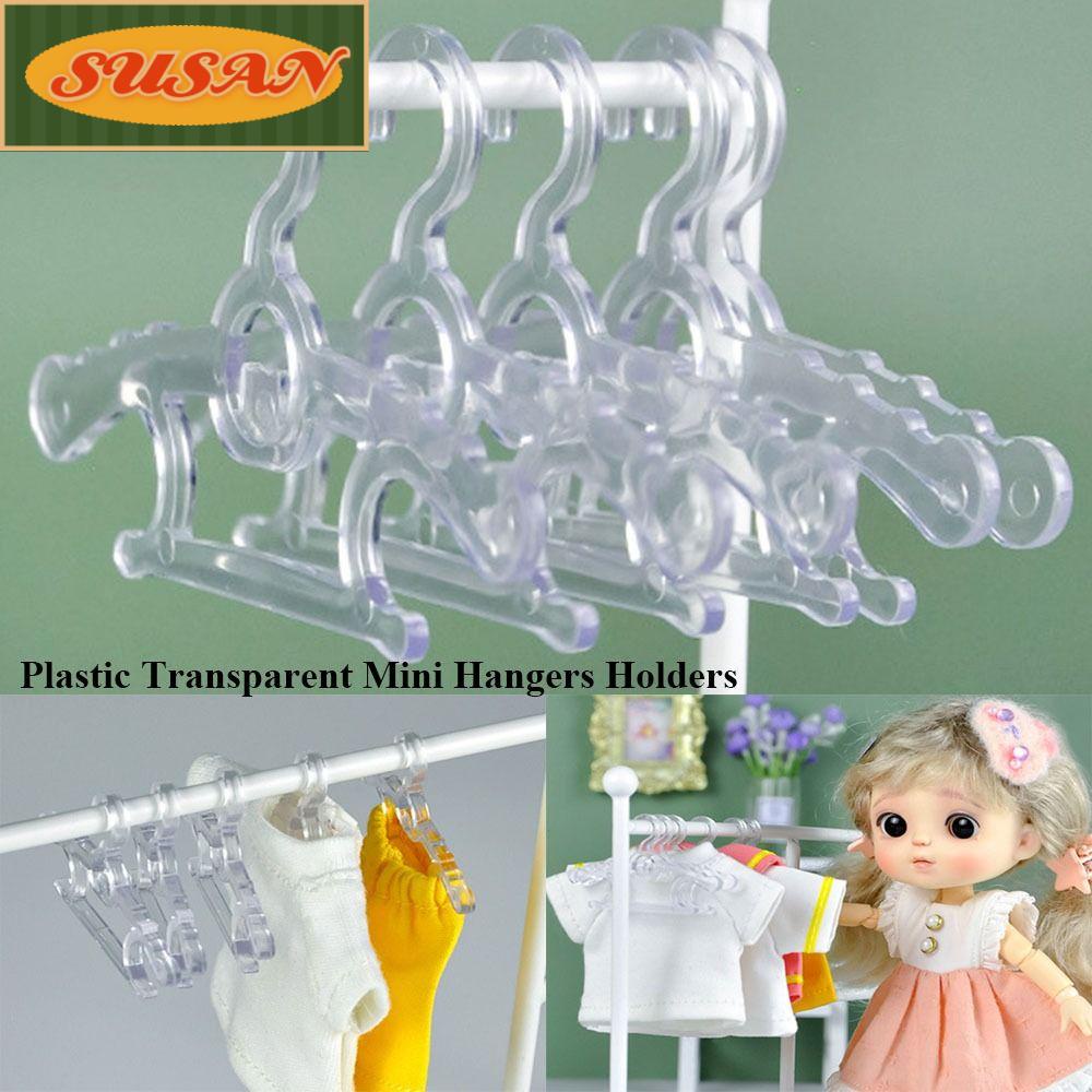 SUSANS 4 Móc Treo Mini Trong Suốt Tỉ Lệ 1 / 12 Trang Trí Nhà Búp Bê