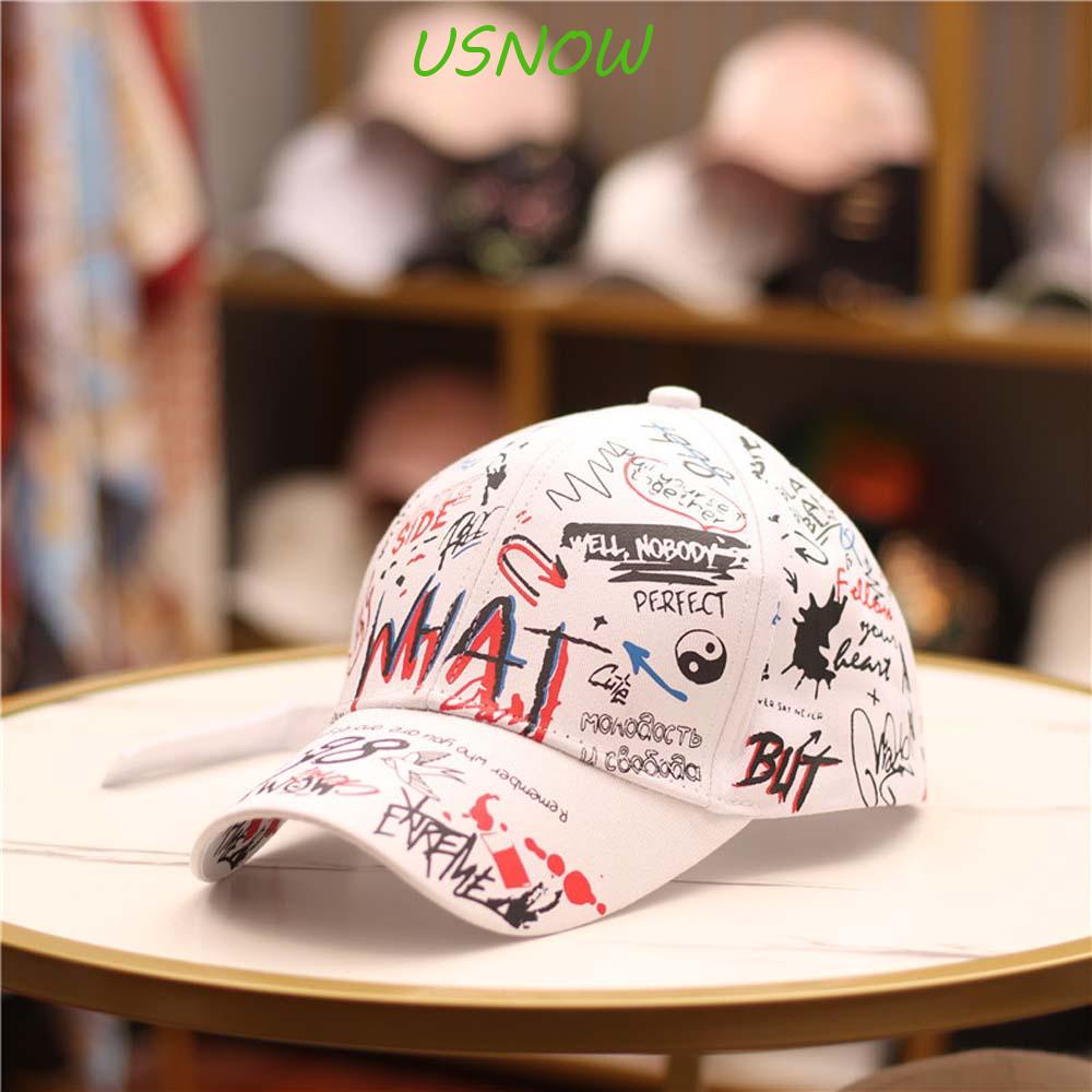 USNOW Mũ Lưỡi Trai Họa Tiết Graffiti Cá Tính Dành Cho Nam Và Nữ