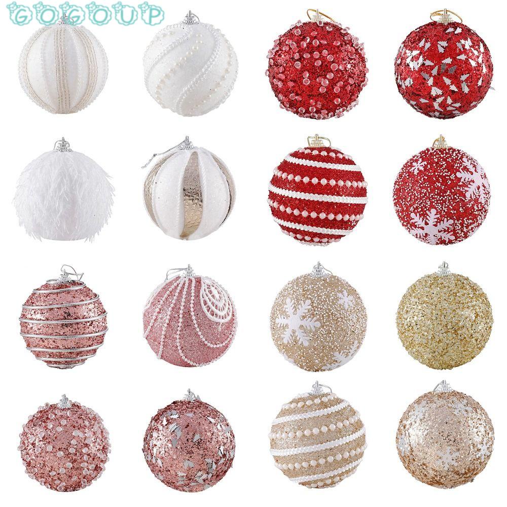 GOGOUP Set 4 Trái Châu Trang Trí Giáng Sinh