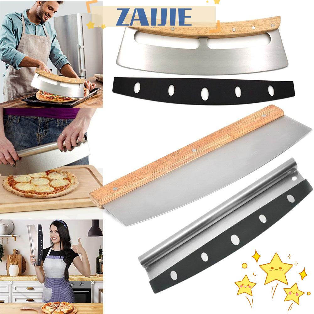 ZAIJIE24 Dụng Cụ Cắt Bánh Hình Bán Nguyệt Bằng Thép Không Gỉ