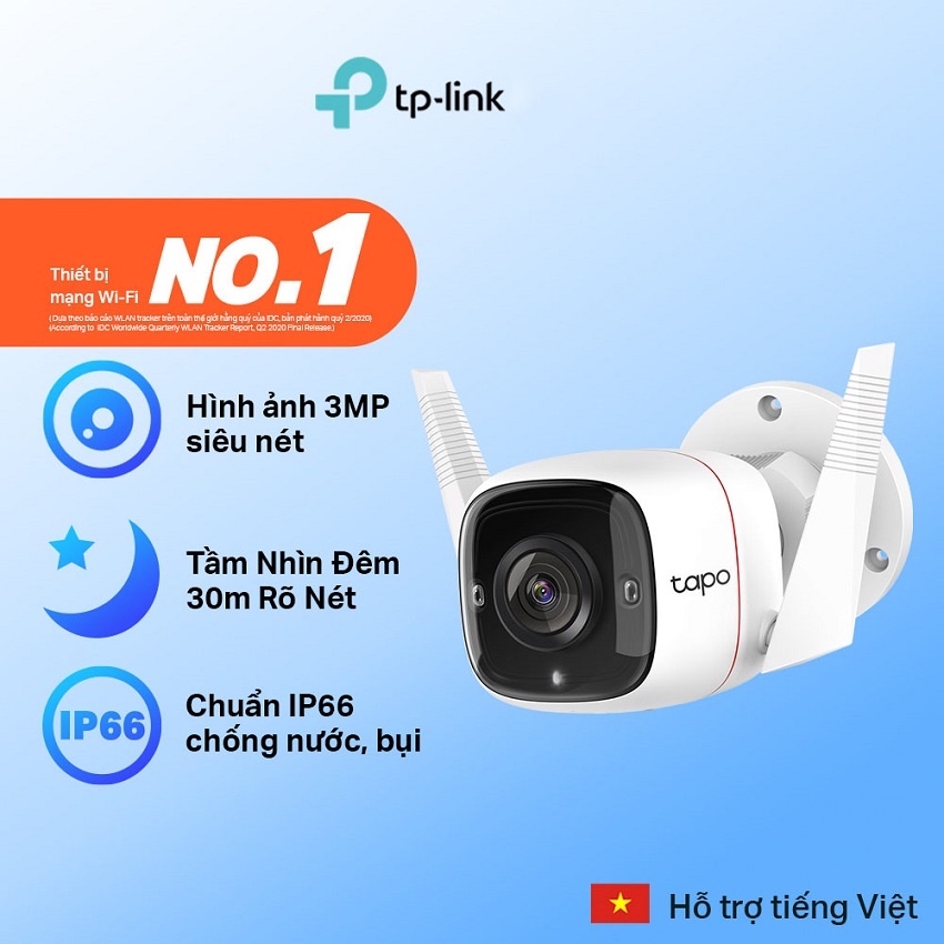 CAMERA IP WIFI TP-LINK TAPO C310 3.0MP Công nghệ hồng ngoại thông minh
