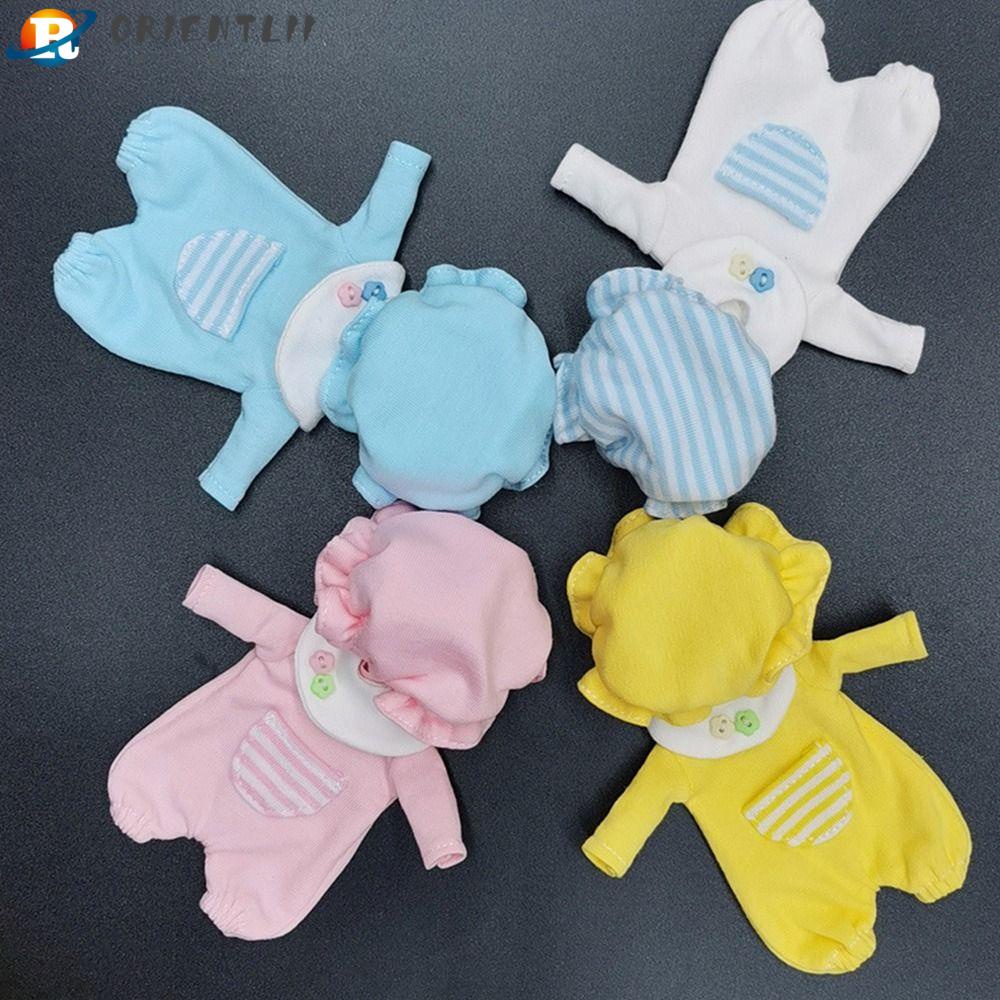 ORIENTLII Bộ Đồ Ngủ Sọc Dễ Thương Chất Lượng Cao Cho Búp Bê ob11 obitsu 11