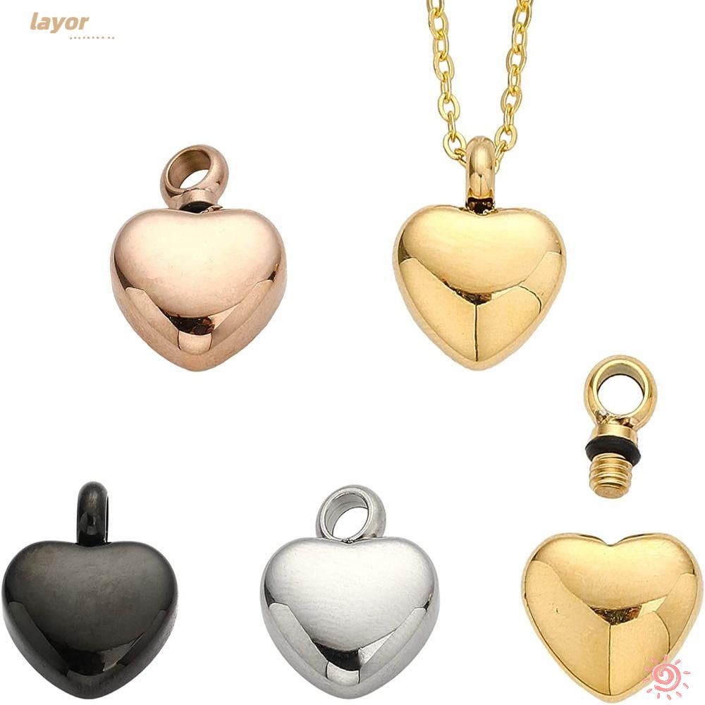 LAY Vòng cổ Inox 316 Mặt Hình Trái Tim Nhiều Màu Sắc Thời Trang