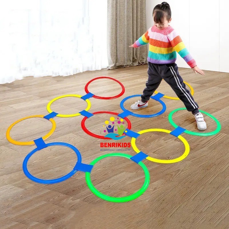 Combo Vòng Ném Chai Kiêm Vòng Vận Động Bằng Nhựa Kích Thước Lớn Benrikids