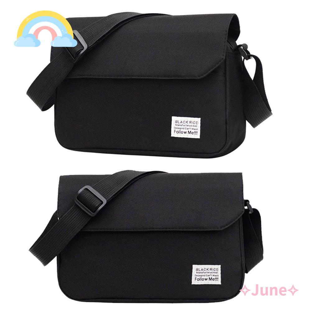 JUNE Túi Đeo Chéo Đa Năng Màu Sắc Đơn Giản