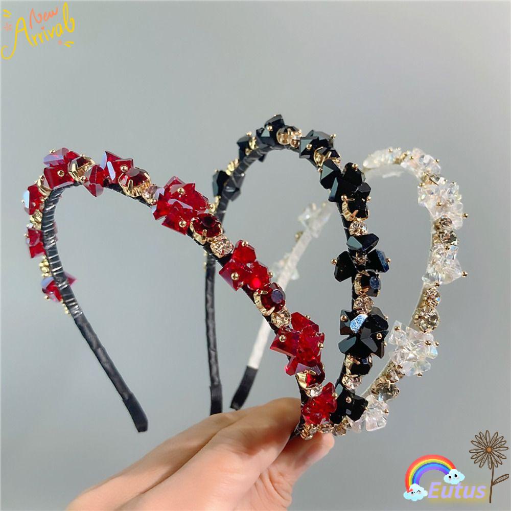 EUCA Băng Đô Cài Tóc Đính Đá Thời Trang Cho Nữ