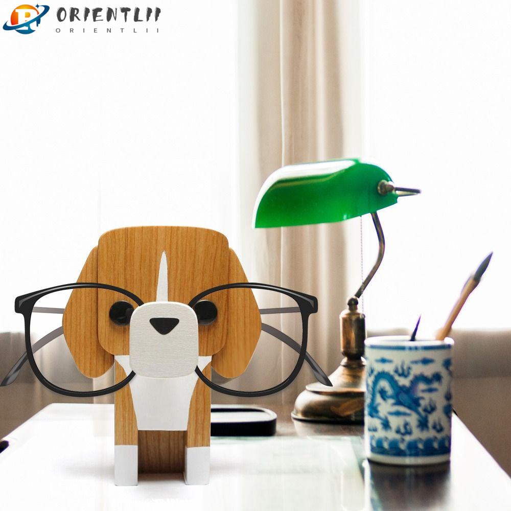 ORIENTLII Giá Đỡ Trưng Bày Mắt Kính Hình Động Vật Bằng Gỗ Sáng Tạo