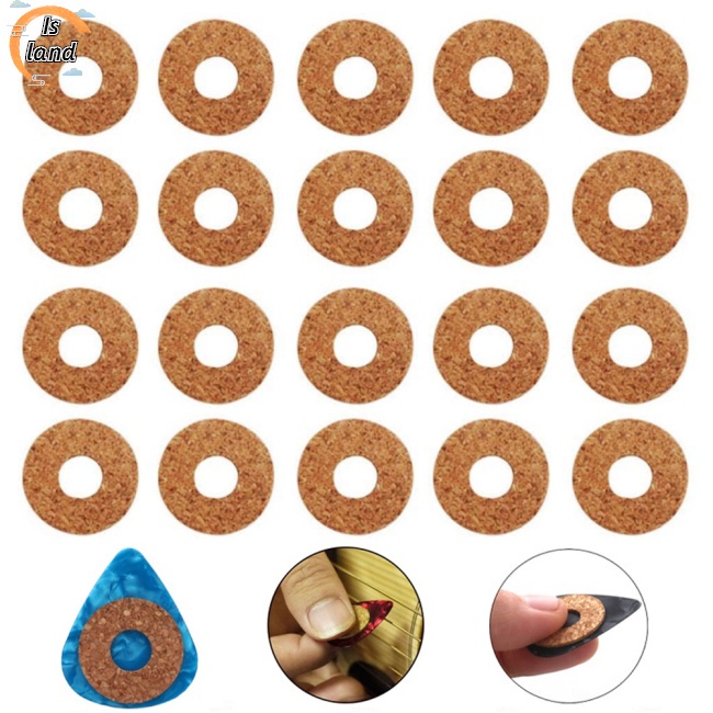 Bộ 5 Miếng Đệm 20 Miếng Dán Nút Bần Chống Trượt Chống Mồ Hôi Cho Đàn Guitar