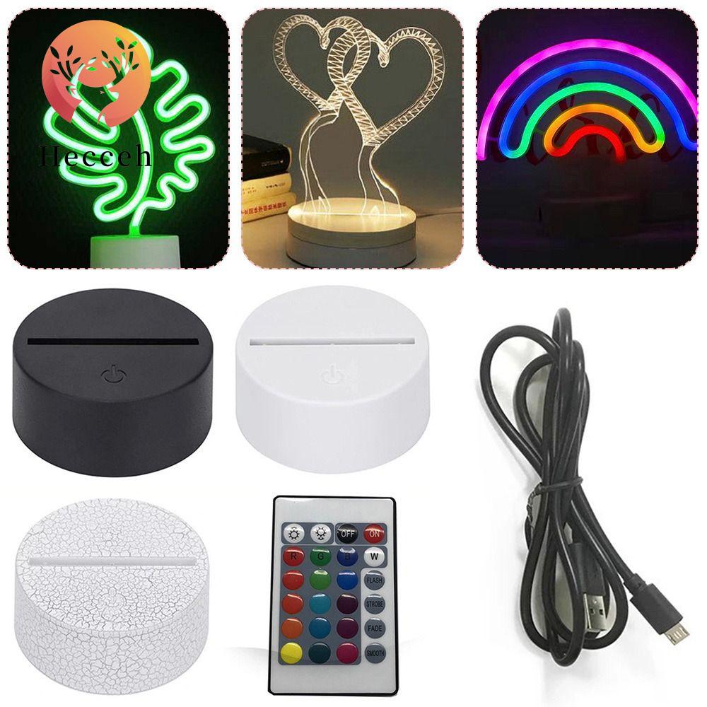 HECCEH Đế Đèn 3D Cảm Ứng Có Dây Cáp Giá Đỡ