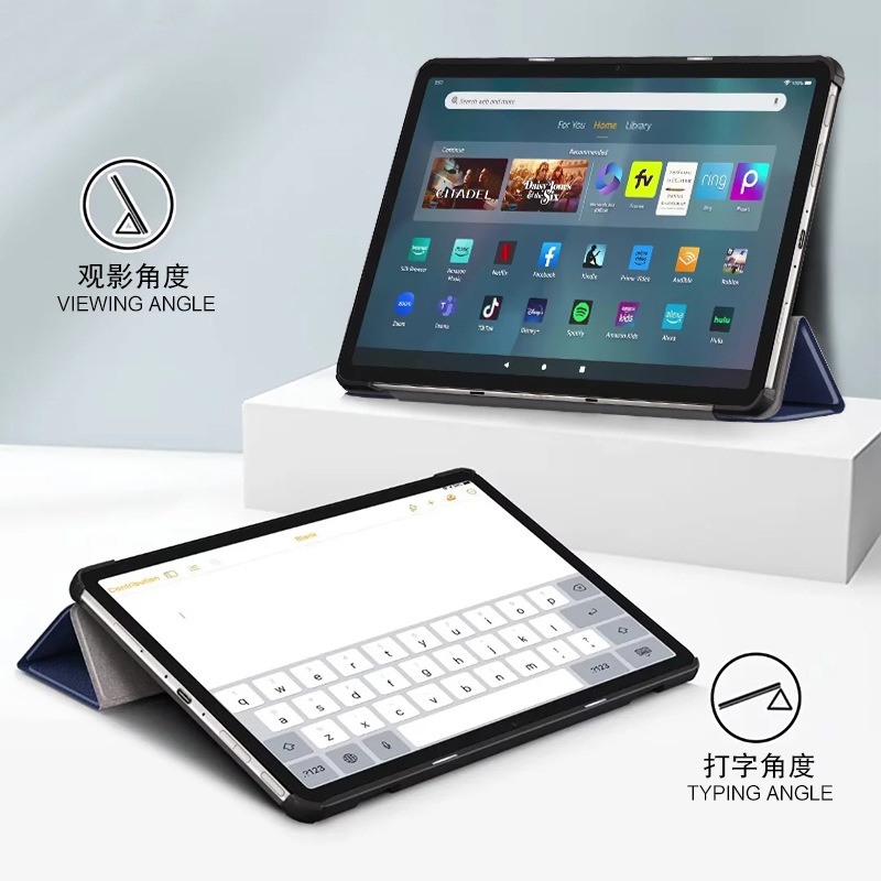 Bao Da PU Máy Tính Bảng Kiêm Giá Đỡ Bảo Vệ Cho Amazon Kindle fire max 11  / Kindle fire max 11 11.0 inch