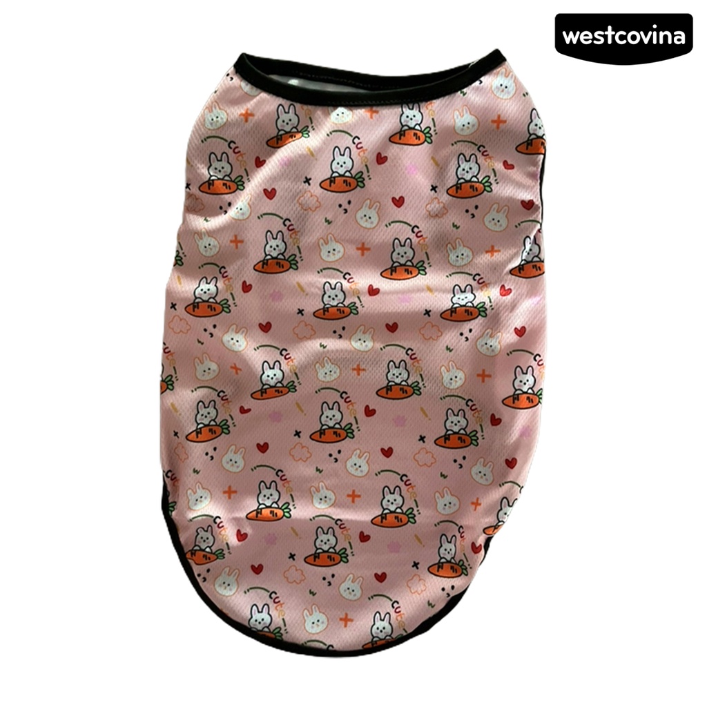 [COD]♞Áo Sát Nách Cổ Tròn Dáng Rộng Mềm Mại In Họa Tiết Cừu Hoạt Hình Thời Trang Mùa Hè Cho Thú Cưng