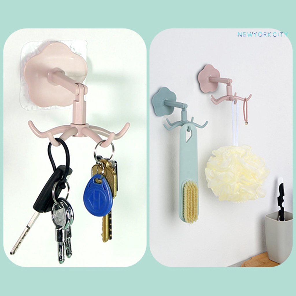 1 Móc Treo Đồ Dùng Nhà Bếp Xoay 360 Độ Bằng ABS Chống Trượt Tiện Dụng