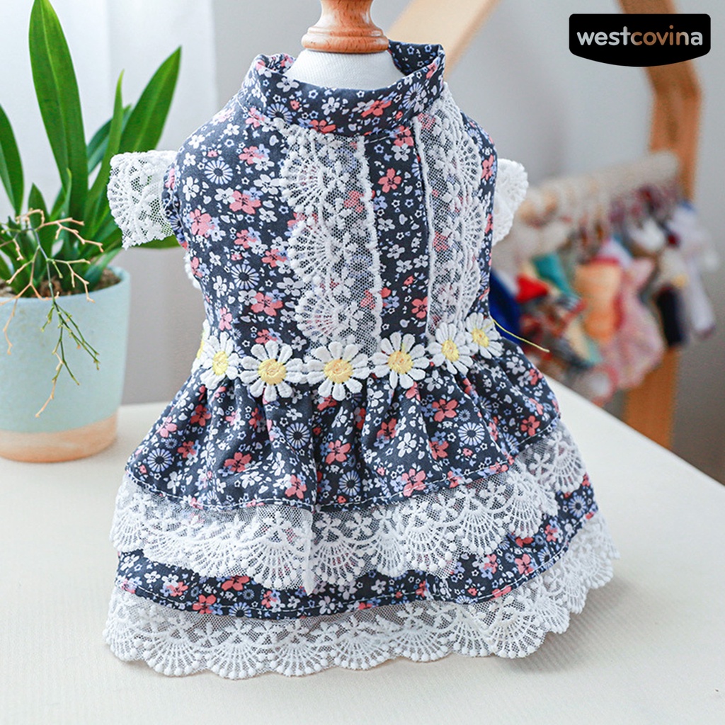 [COD]♞Đầm Hóa Trang Công Chúa Nhỏ Viền Ren Thoải Mái Thời Trang Mùa Hè Cho Cún Cưng