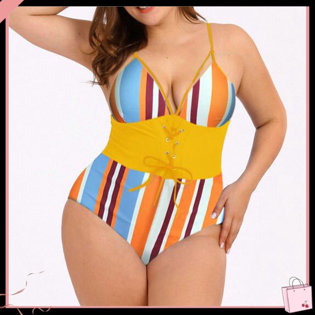 Bộ Đồ Bơi Một Mảnh Ôm Eo Siêu Mềm Mại In Họa Tiết Hoa Kích Thước Lớn Cho Nữ