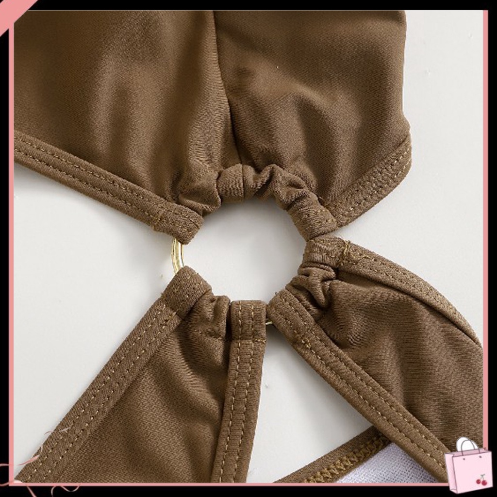 {Soltweter} Bộ Đồ Bơi Thể Thao Một Mảnh Khoét Rỗng Cổ Chữ U Màu Trơn Khô Nhanh Không Tay Mùa Hè Cho Nữ