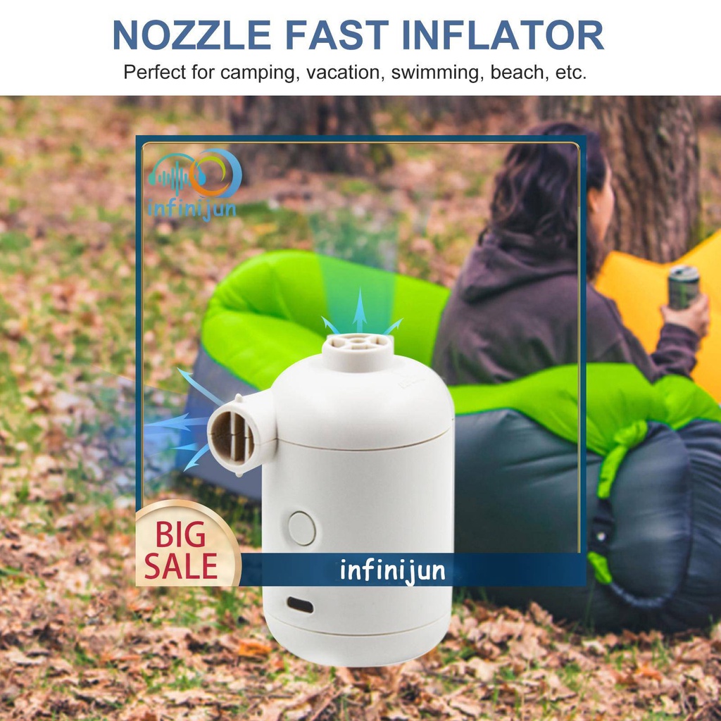 Máy Bơm Hơi Điện Tử Sạc USB Nhanh Mang Đi Tiện Dụng