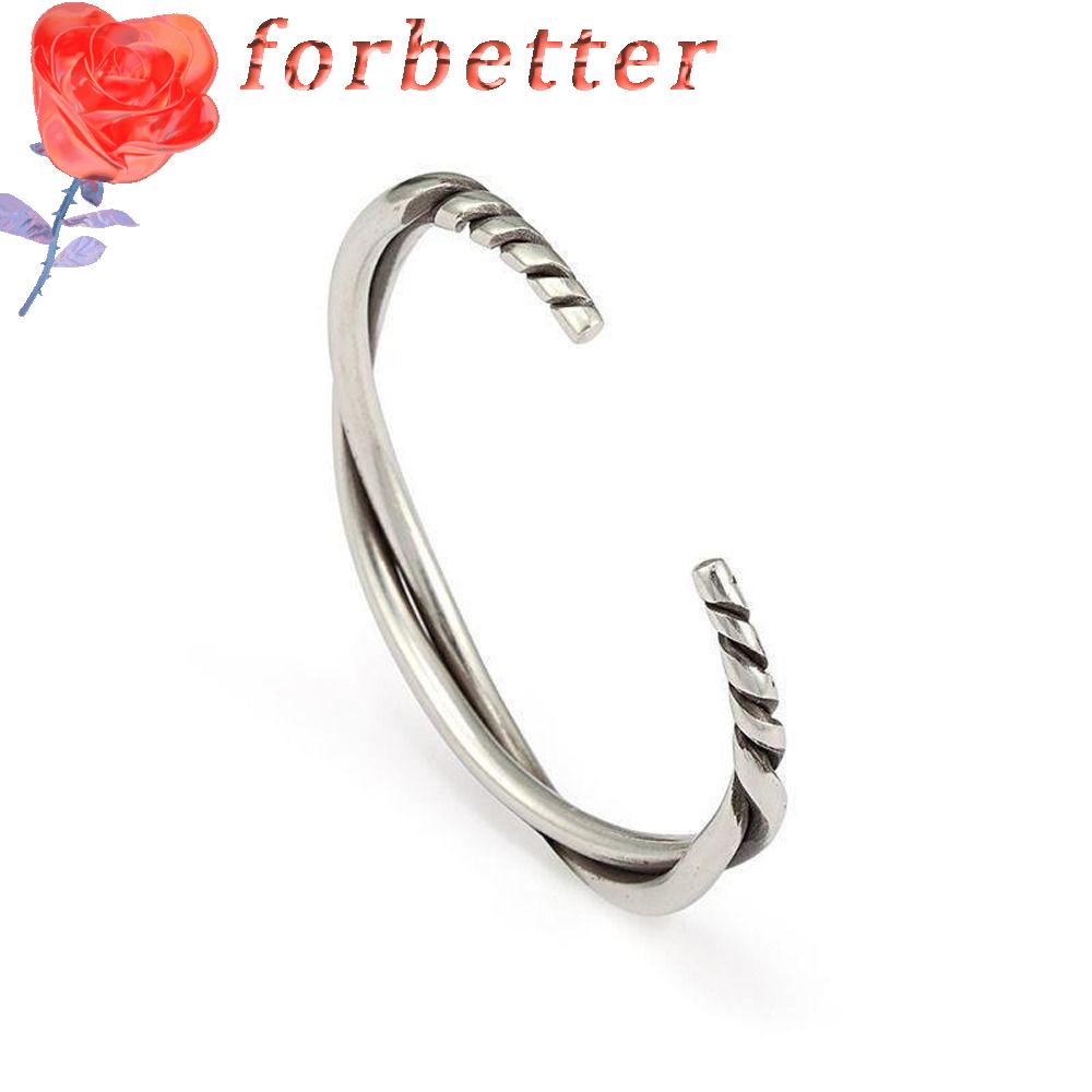 FORBETTER Vòng Tay Bện Dây Thiết Kế Đơn Giản Phong Cách Vintage Cho Nam