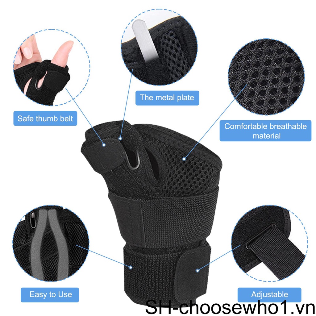 Băng Quấn Bảo Vệ Cổ Tay Trái / Phải Có Thể Điều Chỉnh Hỗ Trợ Chơi Thể Thao