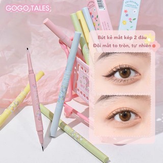 Bút Kẻ Mắt GOGO TALES Garden Bear GT408 2 Đầu Chống Nước Lâu Trôi  - GOGOTALES