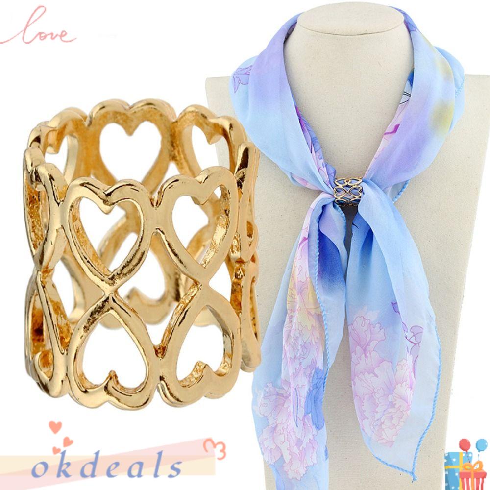 OKDEALS Bộ 6 Nút Cài Khăn Choàng Cổ Thiết Kế Ấn Tượng