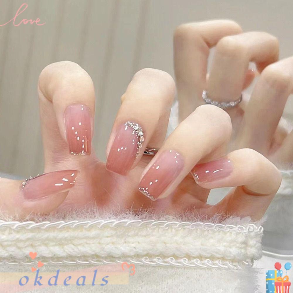 OKDEALS Set 24 Móng Tay Giả Có Thể Tháo Rời