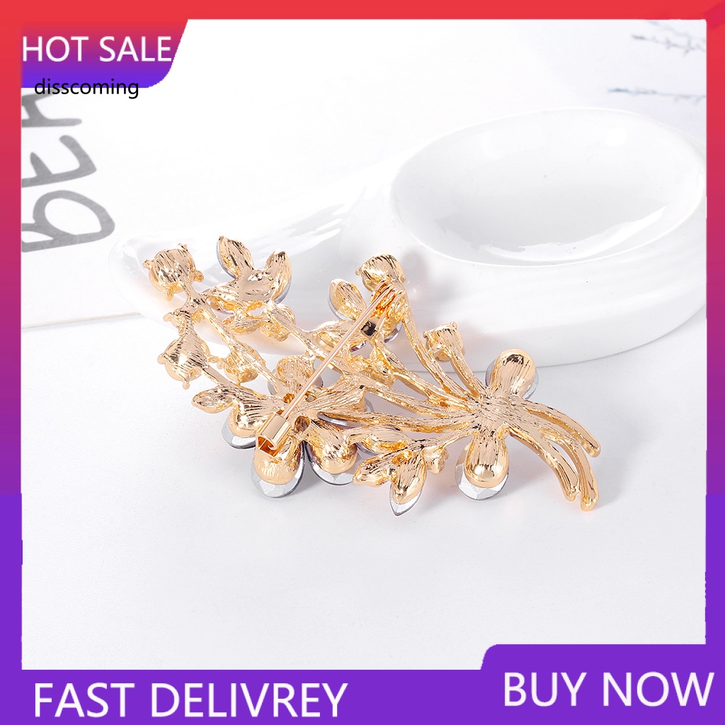 Sl| Ghim Cài Áo Hợp Kim Đính Đá Thủy Tinh Sang Trọng