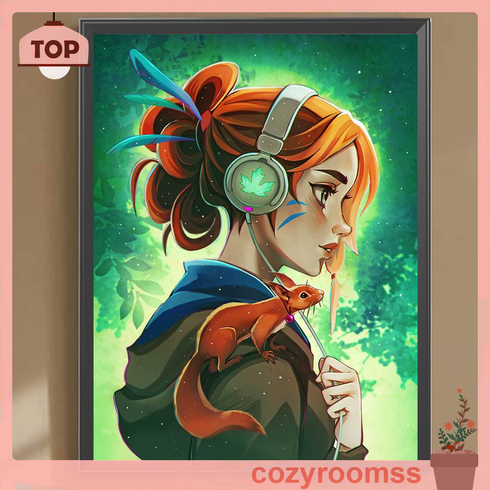 Bộ Tranh Đính Đá 5D Họa Tiết Hoạt Hình Động Vật Độc Đáo DIY Dùng Trang Trí Nhà Cửa