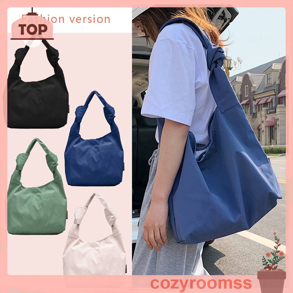 Túi Đeo Chéo Cỡ Lớn Bằng Nylon Màu Trơn Thời Trang Cho Nữ