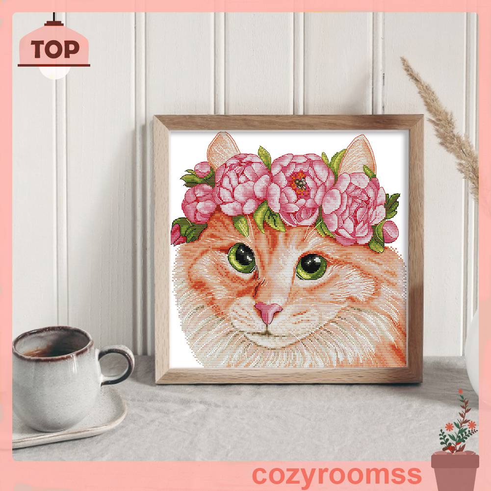 Tranh Thêu Chữ Thập 14CT Hình Mèo