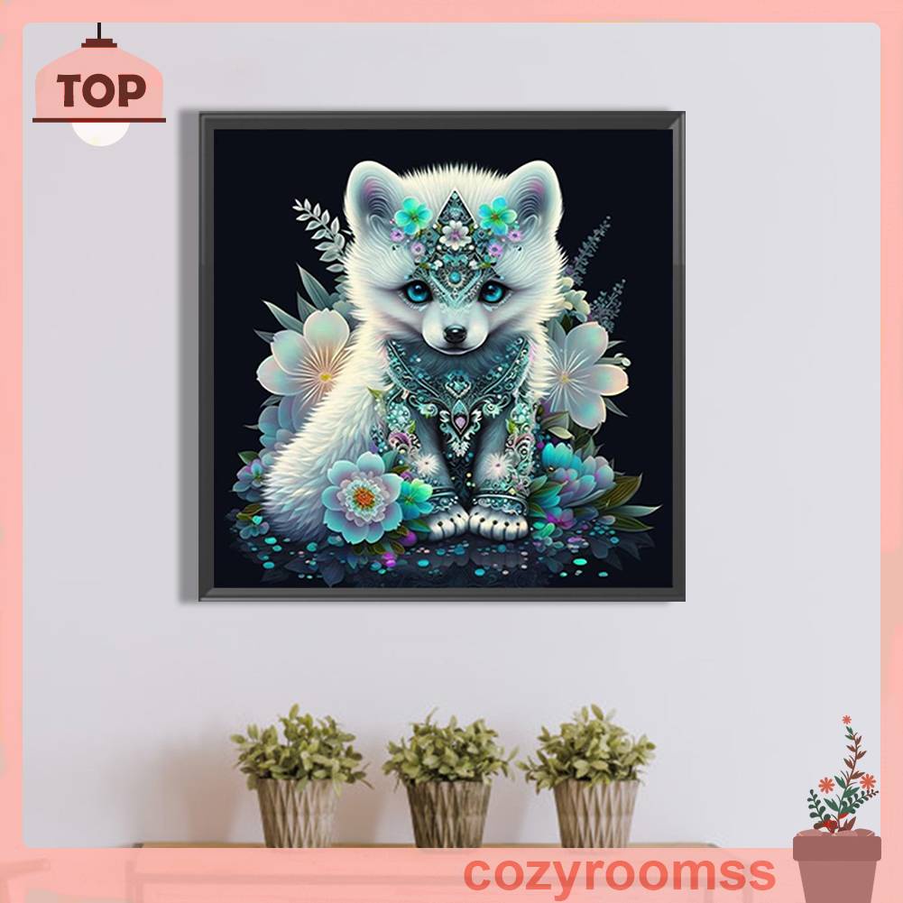 Tranh Đính Đá Kim Cương Toàn Bộ 5D DIY Hình Vẽ Chó Trang Trí Nhà Cửa