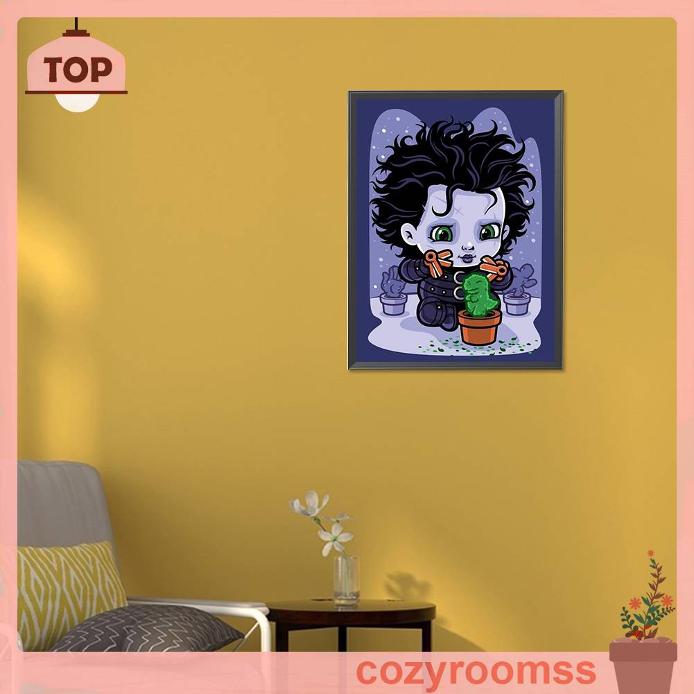 Tranh Đính Đá Kim Cương Toàn Bộ 5D DIY Hình Vẽ Edward Kéo
