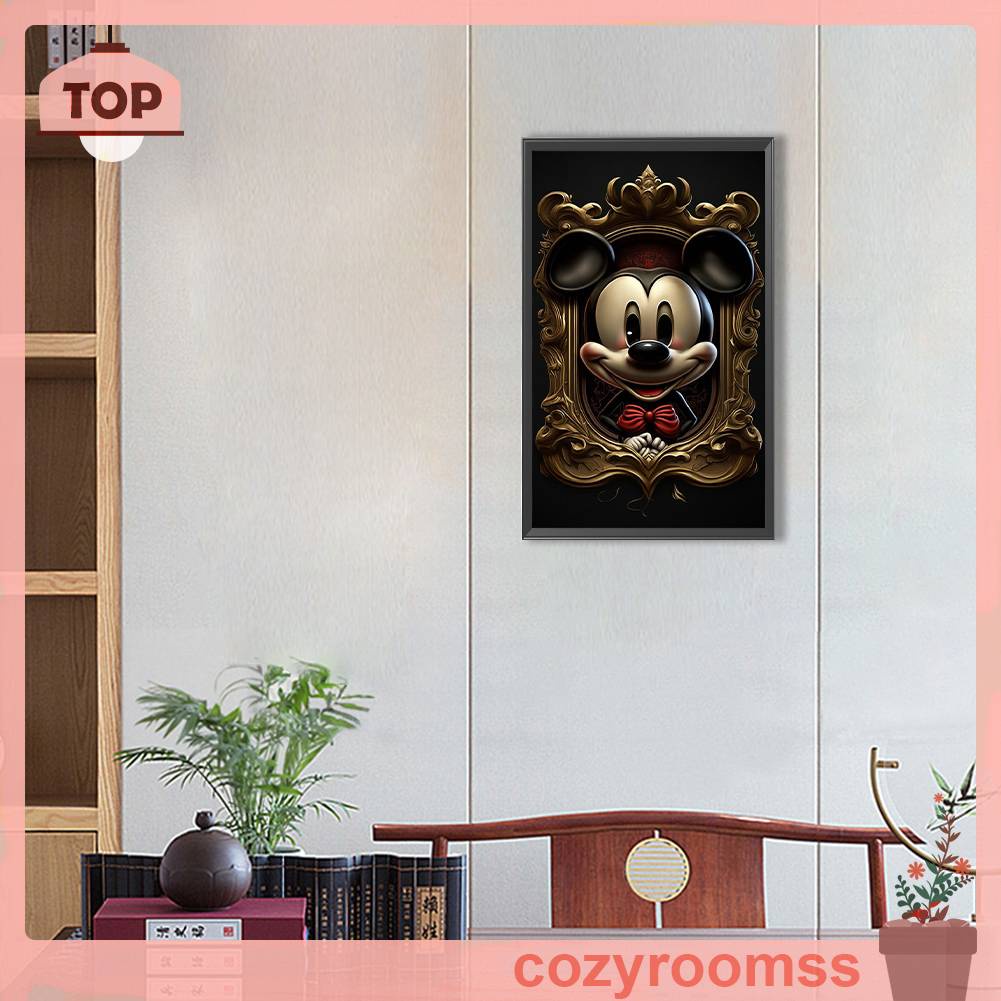 Tranh Đính Đá Kim Cương Toàn Bộ 5D DIY Hình Vẽ Mickey
