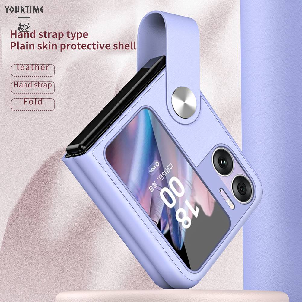 Bao Da Điện Thoại TPU Nắp Lật Có Dây Đeo Tay Cho Find N2