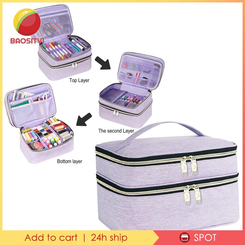 [Baosity1] Túi Đựng Dụng Cụ May Vá Hai Lớp Chống Nước