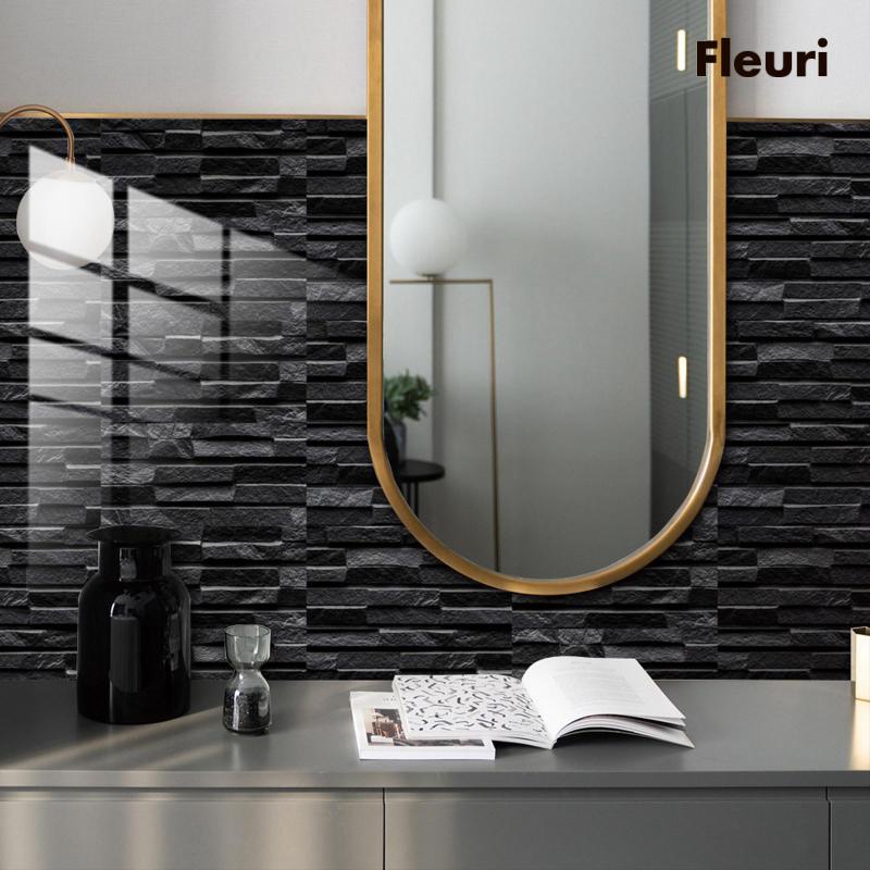 Set 4 Giấy Dán Tường Giả Gạch Cổ Điển Trang Trí Phòng Ngủ / Nông Trại