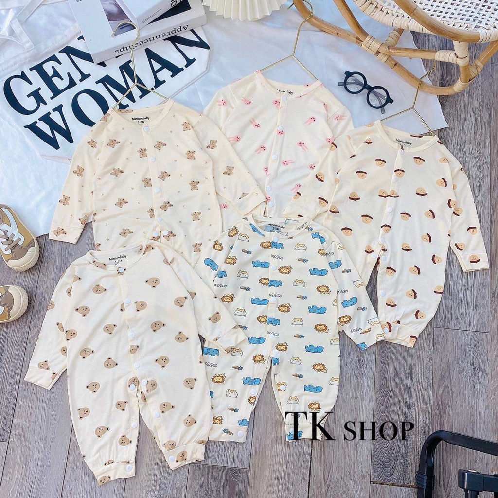 Sleepsuit chất petit siêu mát cùng hoạ tiết hàn quốc cho bé trai/bé gái