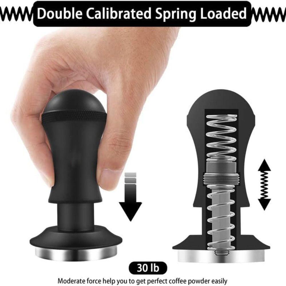 ESPO Dụng Cụ Nghiền Cà Phê Espresso Bằng Thép Không Gỉ 51mm Màu Đen / Bạc 3.94 * 2 Inch