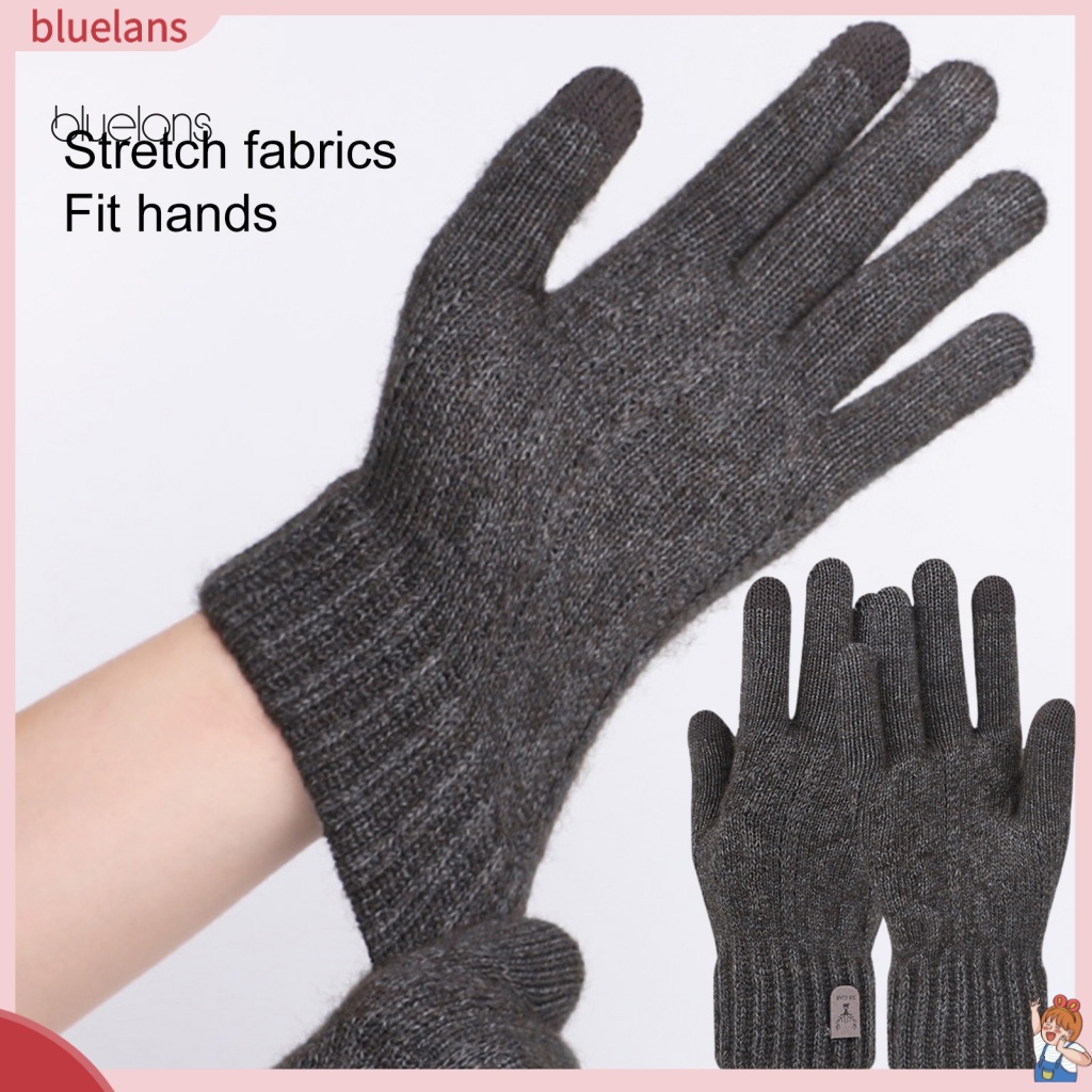 1 Đôi Găng Tay Trượt Tuyết Dệt Kim Dày Mềm Mại Thấm Hút Mồ Hôi Chống Gió Tốt